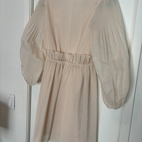 Zimmermann Pleated Mini Dress Ivory - Picture 3 of 7